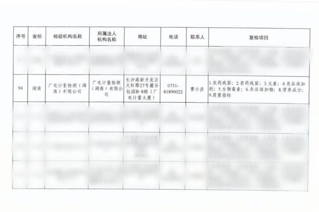湖南廣電計量首次入圍食品復檢機構名錄 疫情期間積極履職